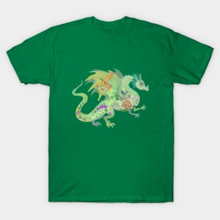 Enchanted Forest Dragon Pattern T-Shirt